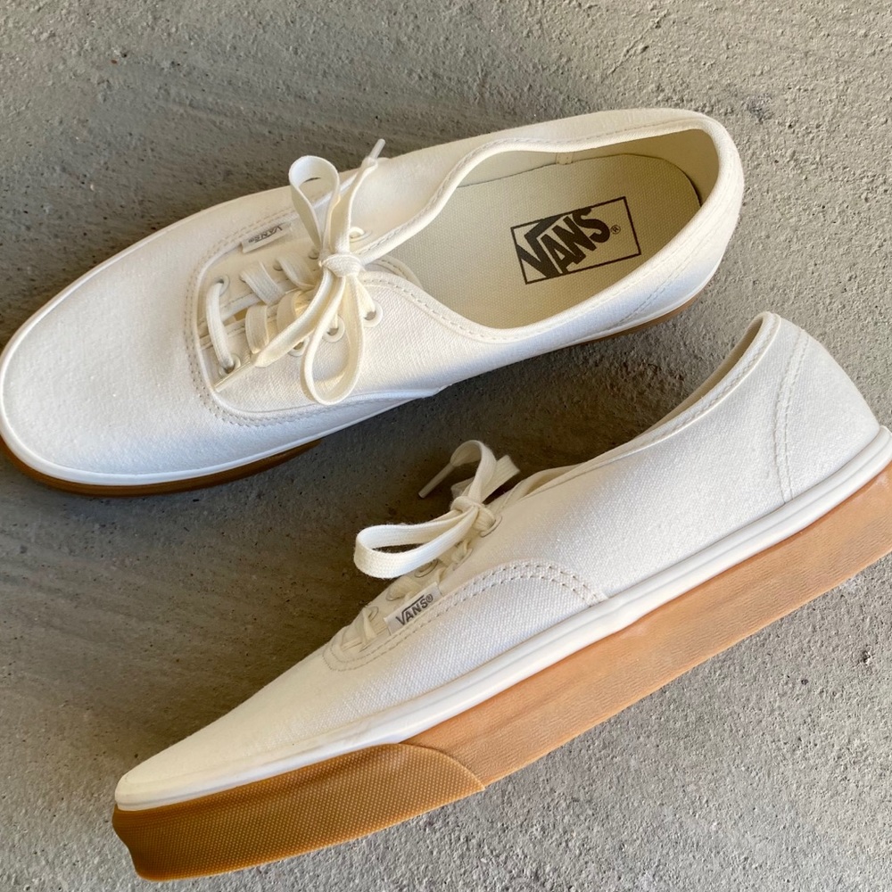 Vans Ivory White Slip Ons - Picture 1 of 3